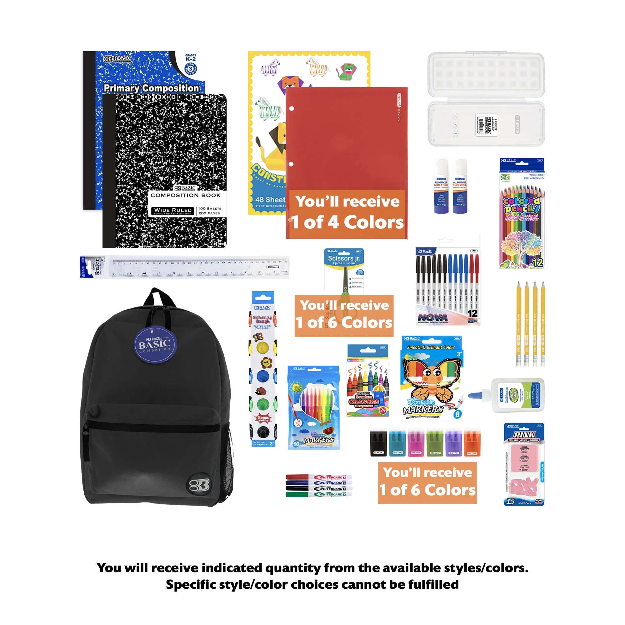 Back to School Kit, Grade 1, Std, Plus, US - BZBox