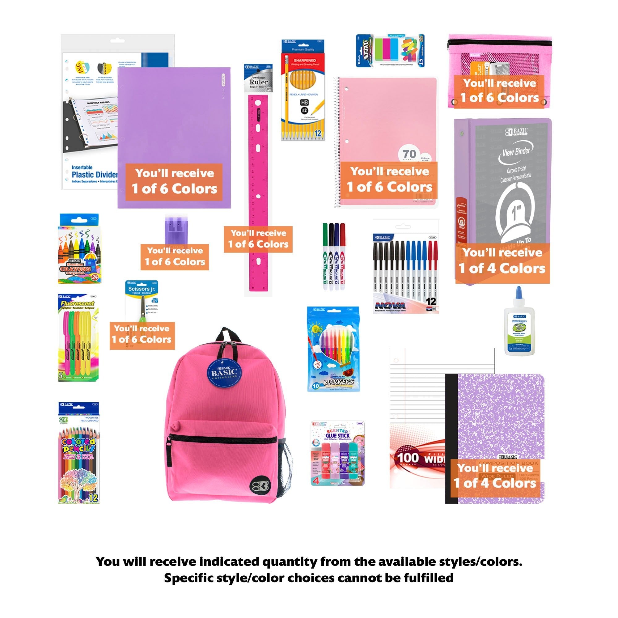 Back to School Kit, Grade 4, Girl, Plus, US – BZBox
