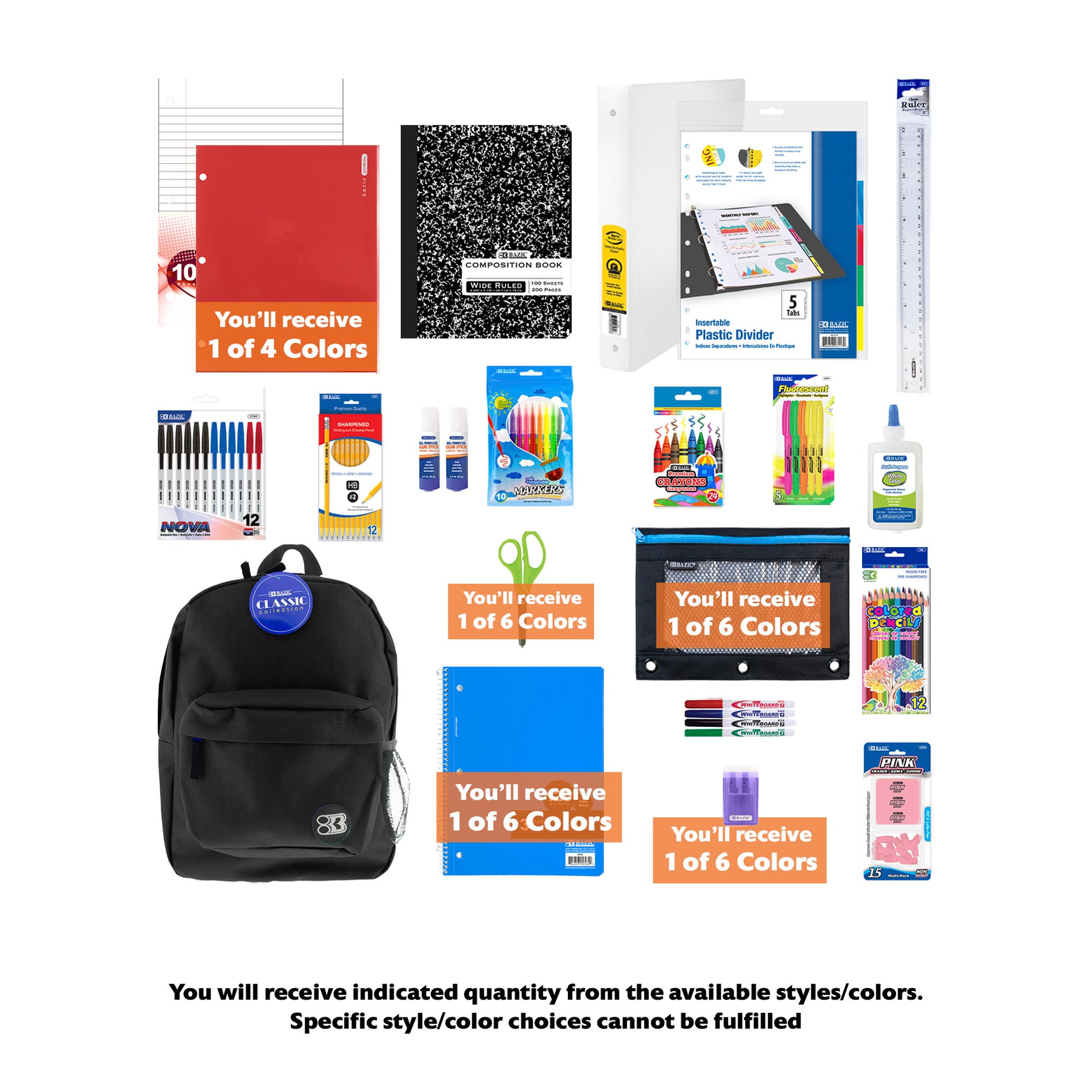 Back to School Kit, Grade 5, Std, Plus, US - BZBox