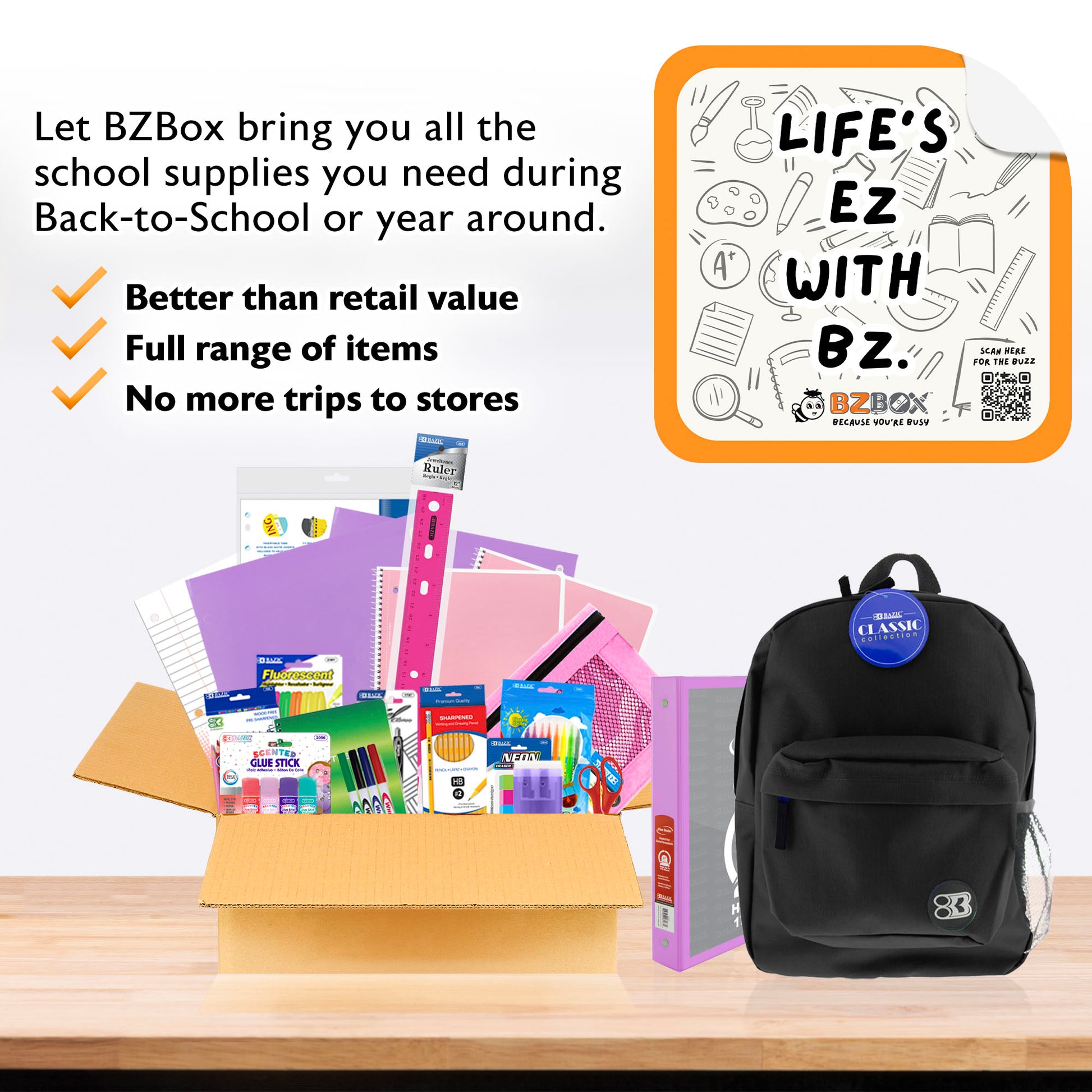 Back to School Kit, Grade 6, Girl, Plus, US