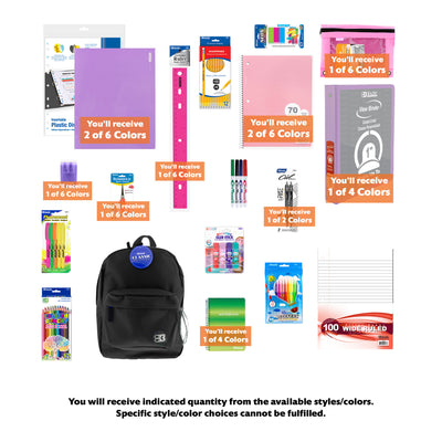 Back to School Kit, Grade 6, Girl, Plus, US