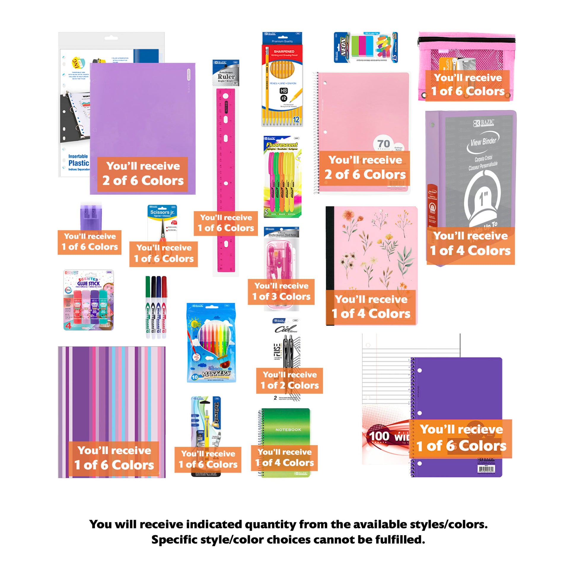 Back to School Kit, Grade 7, Girl, Plus, US