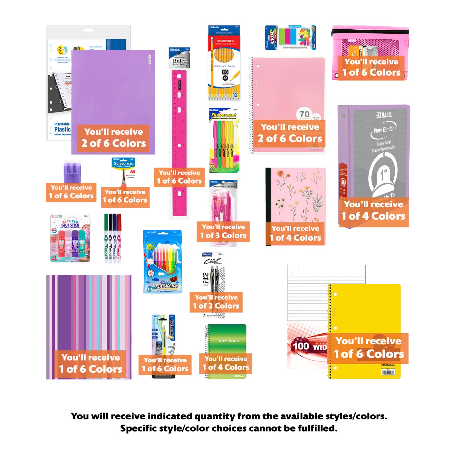 Back to School Kit, Grade 8, Girl, Plus, US