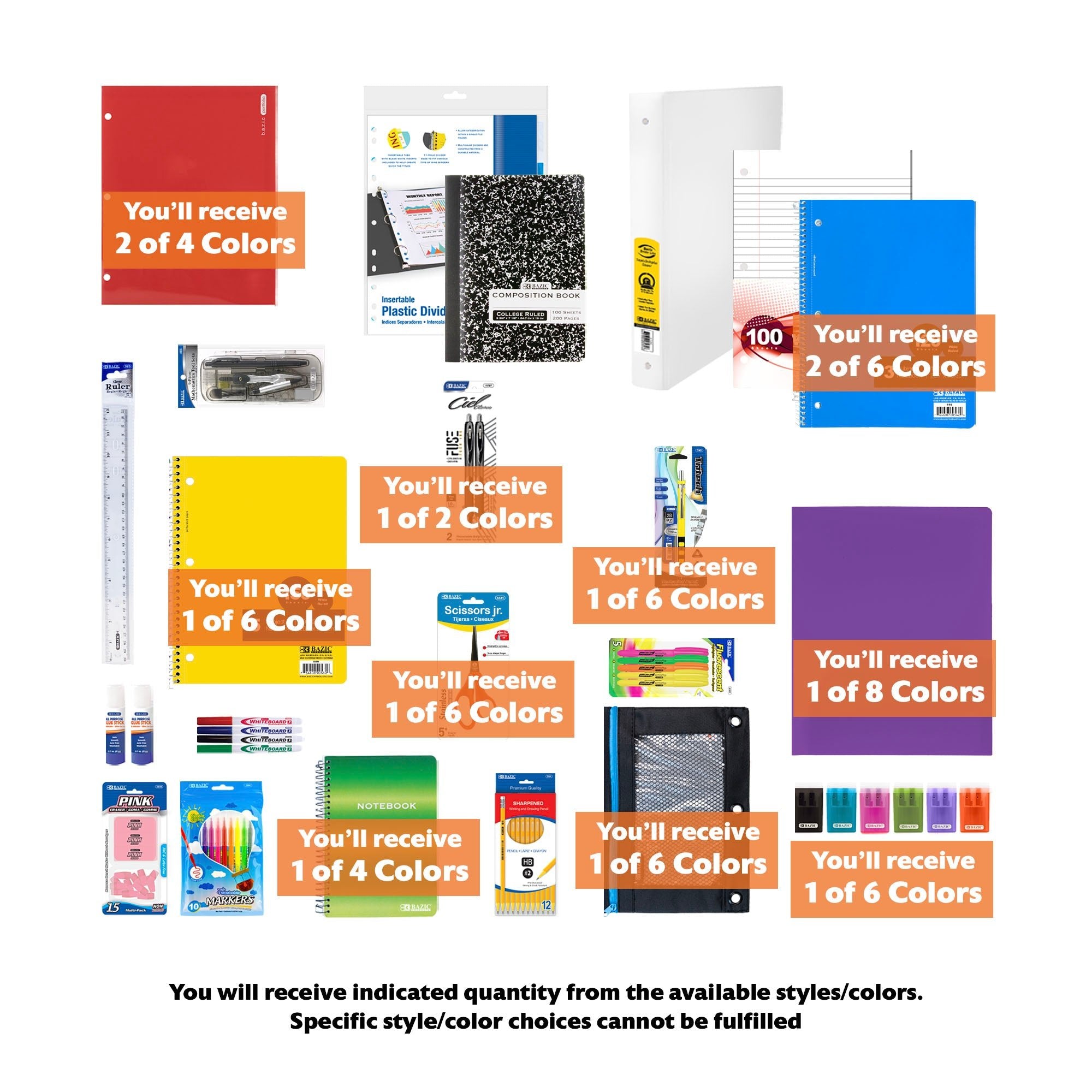 Back to School Kit, Grade 8, Std, Plus, US – BZBox