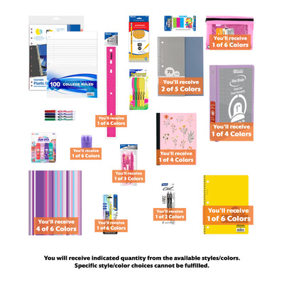 Back to School Kit, Grade 9, Girl, Plus, US