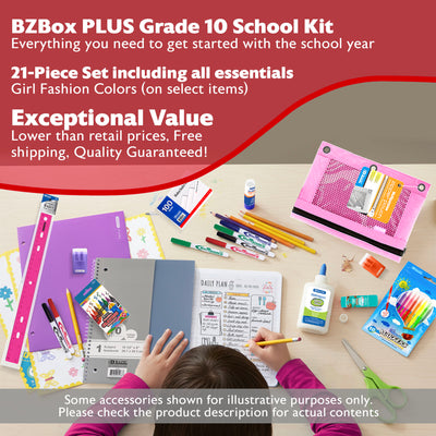 Back to School Kit, Grade 10, Girl, Plus, US