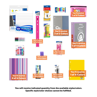 Back to School Kit, Grade 10, Girl, Plus, US