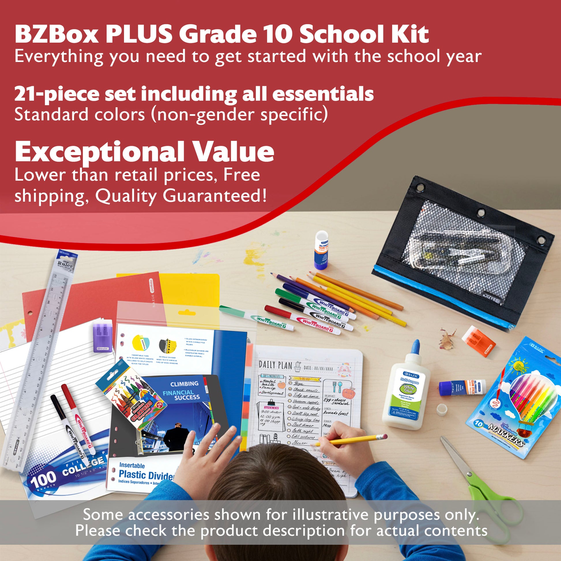 Back to School Kit, Grade 10, Std, Plus, US