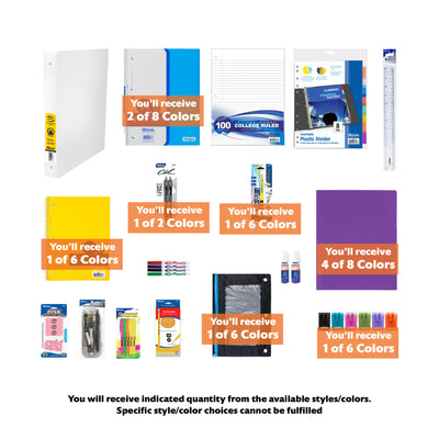 Back to School Kit, Grade 10, Std, Plus, US