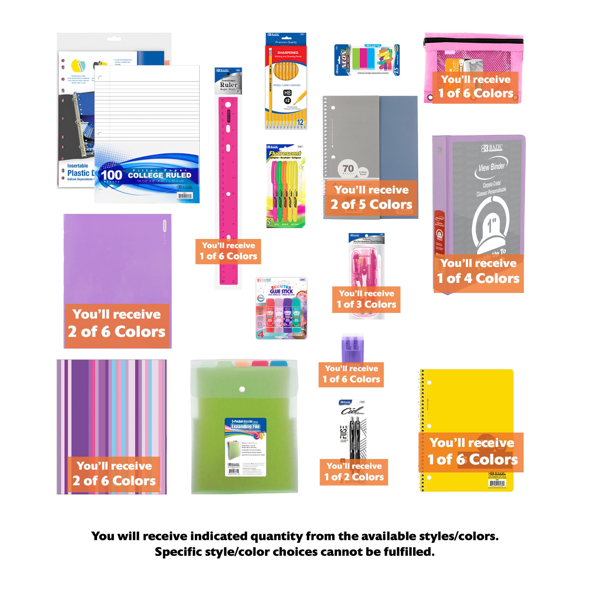 Back to School Kit, Grade 11, Girl, Plus, US