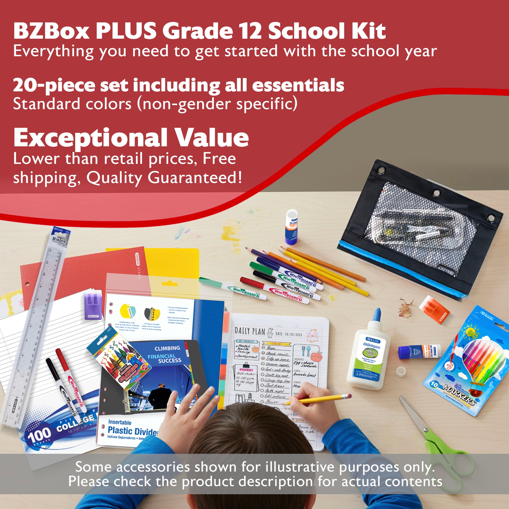 Back to School Kit, Grade 12, Std, Plus, US
