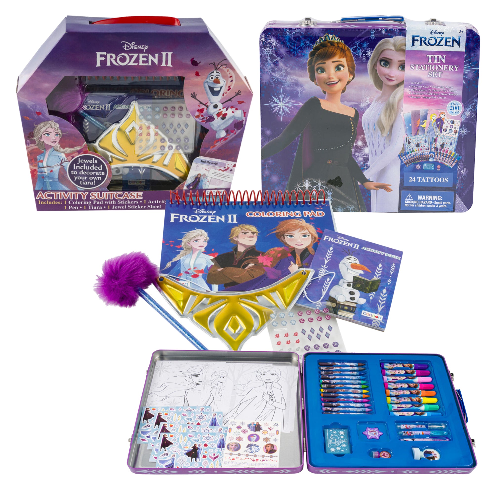 Giftabe, Kids Coloring Set and Tin Activity Set, Disney Frozen2,  2 items, PLUS