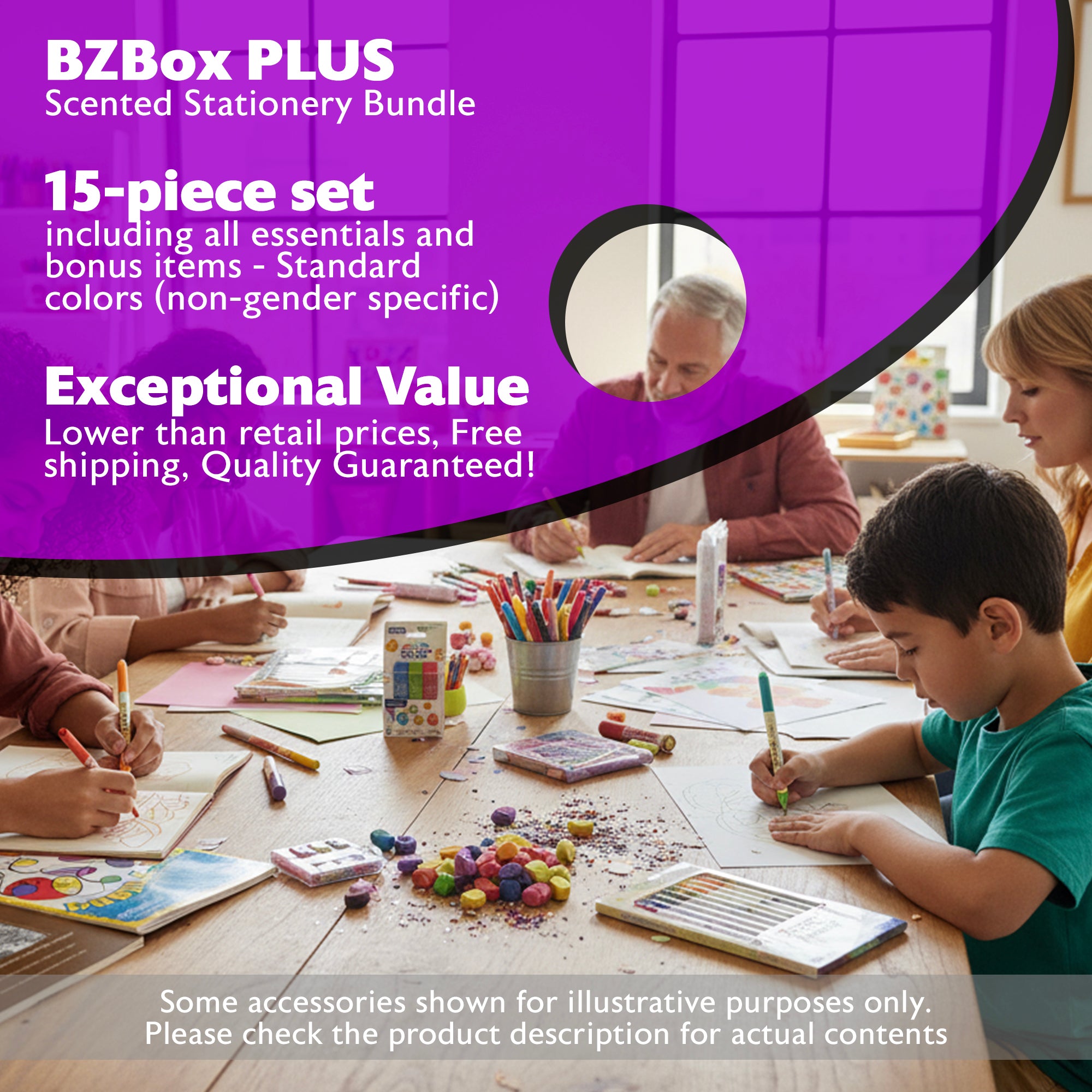 Scented Stationery Bundle, Girl, 15 items, PLUS