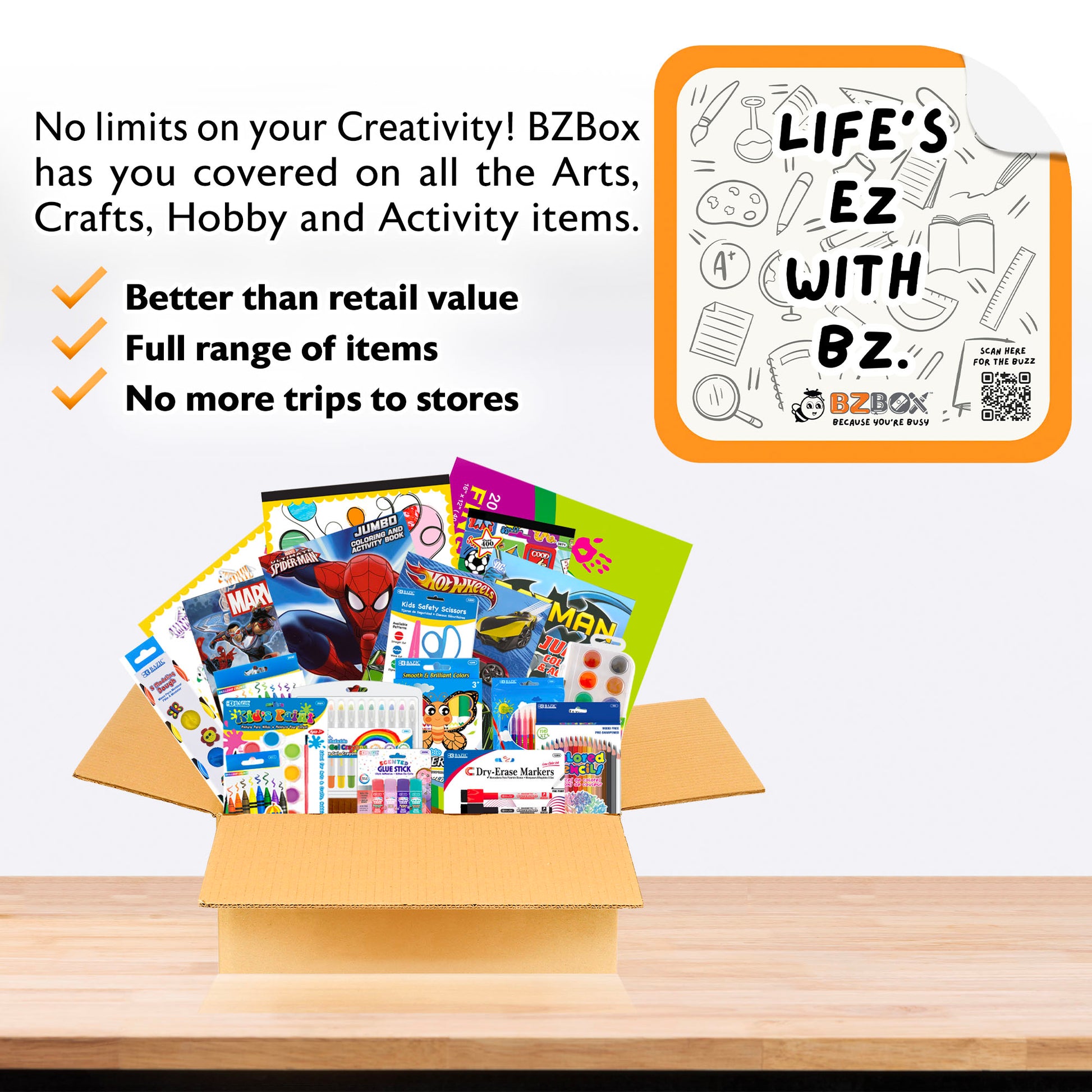 Kids Coloring Activity Kit, Standard Kit, PLUS, 20 items, BOY Theme books