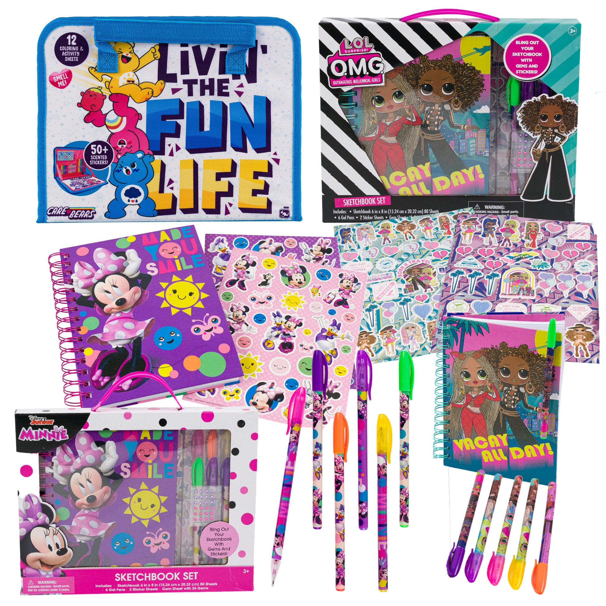 Giftable,  Kids Lap Desk and Sketch Books Bundle, 3 Items, PLUS