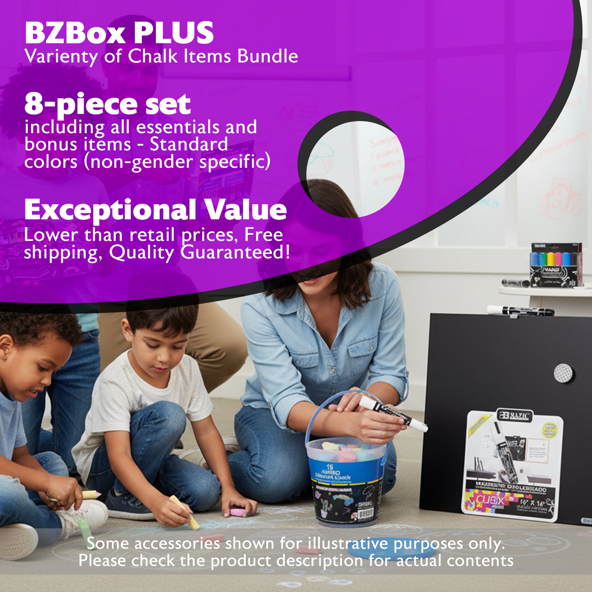 Varienty of Chalk Items Bundle, 8 items, PLUS