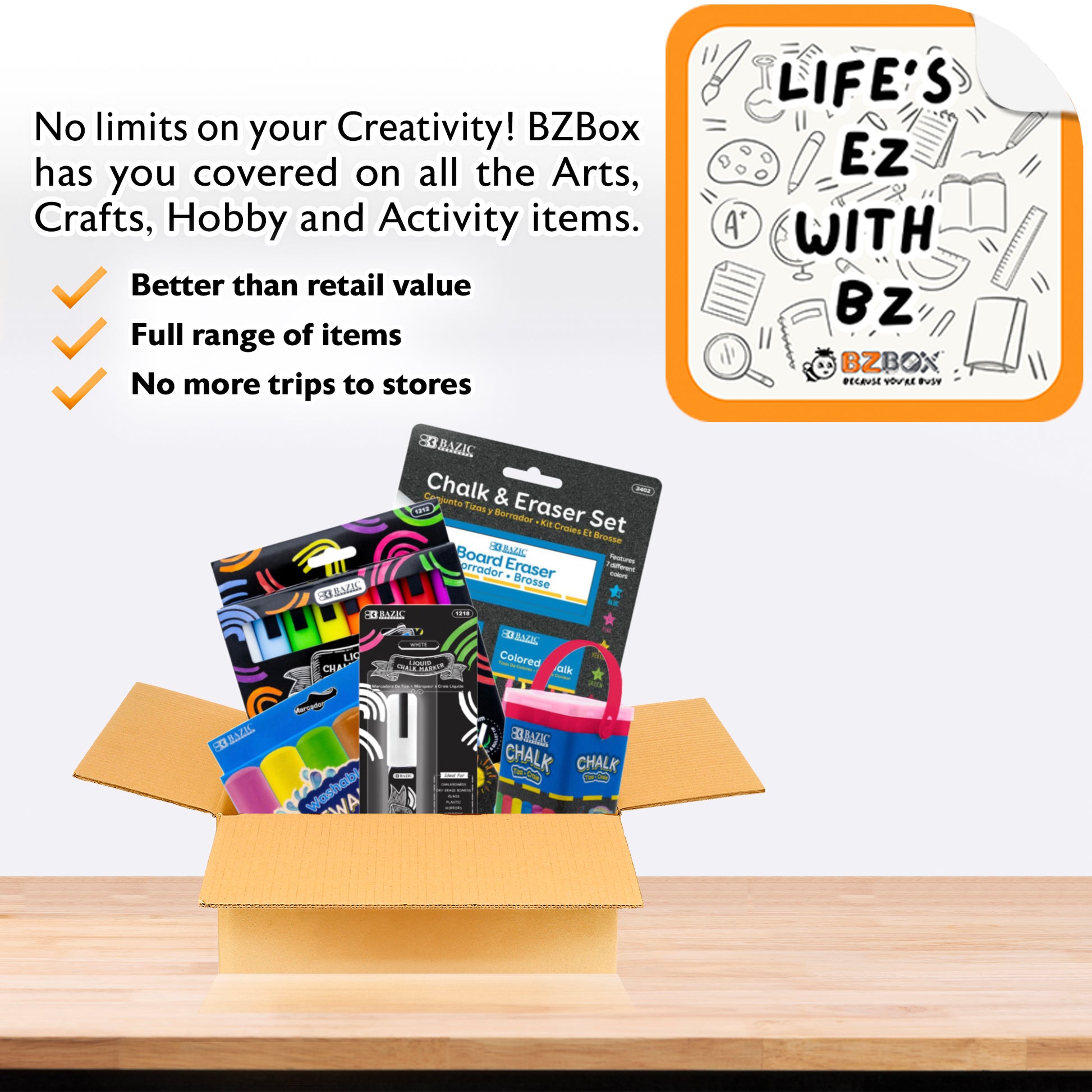 Varienty of Chalk Items Bundle, 8 items, PLUS