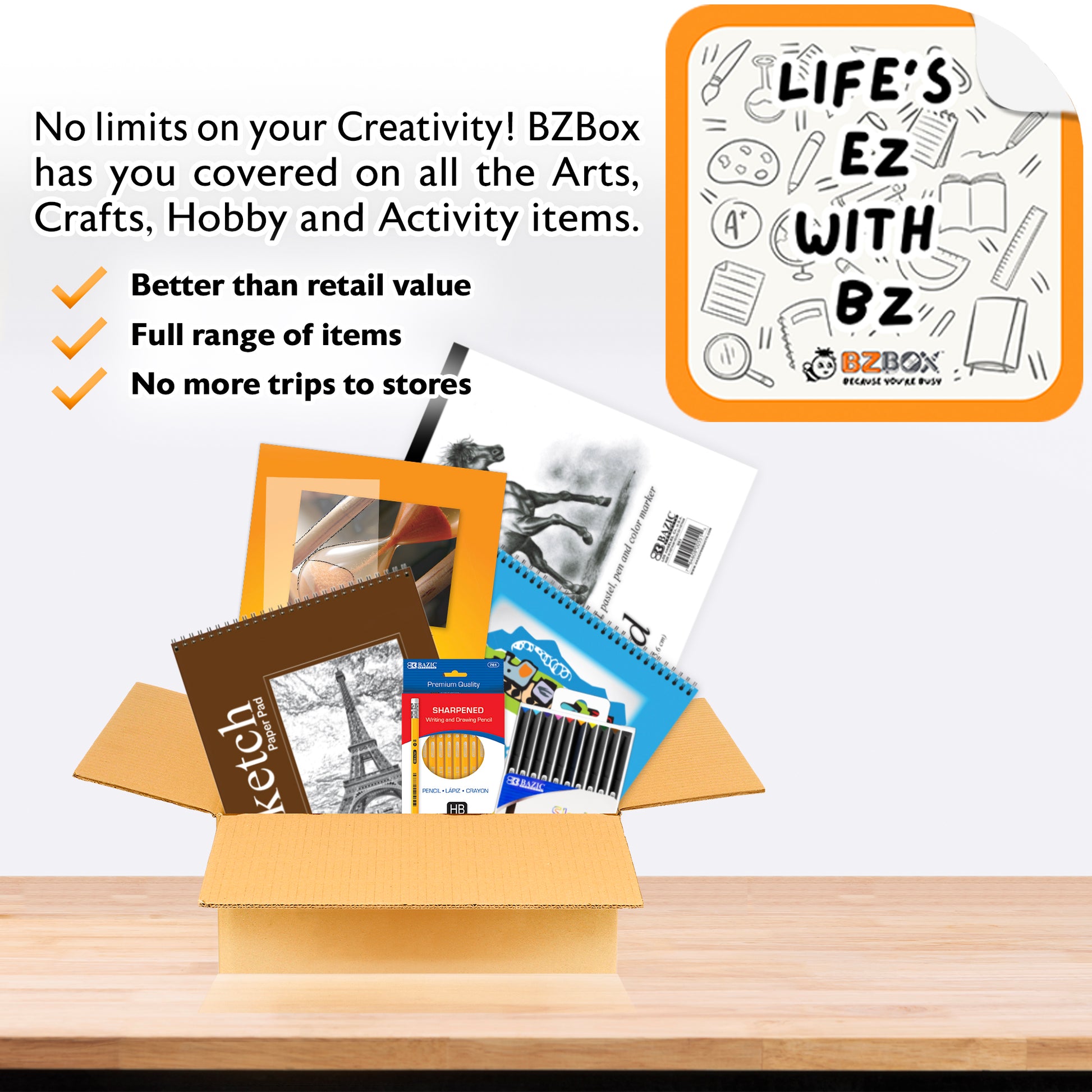 Sketch Pads and Creative Markers Bundle, 11 items, PLUS