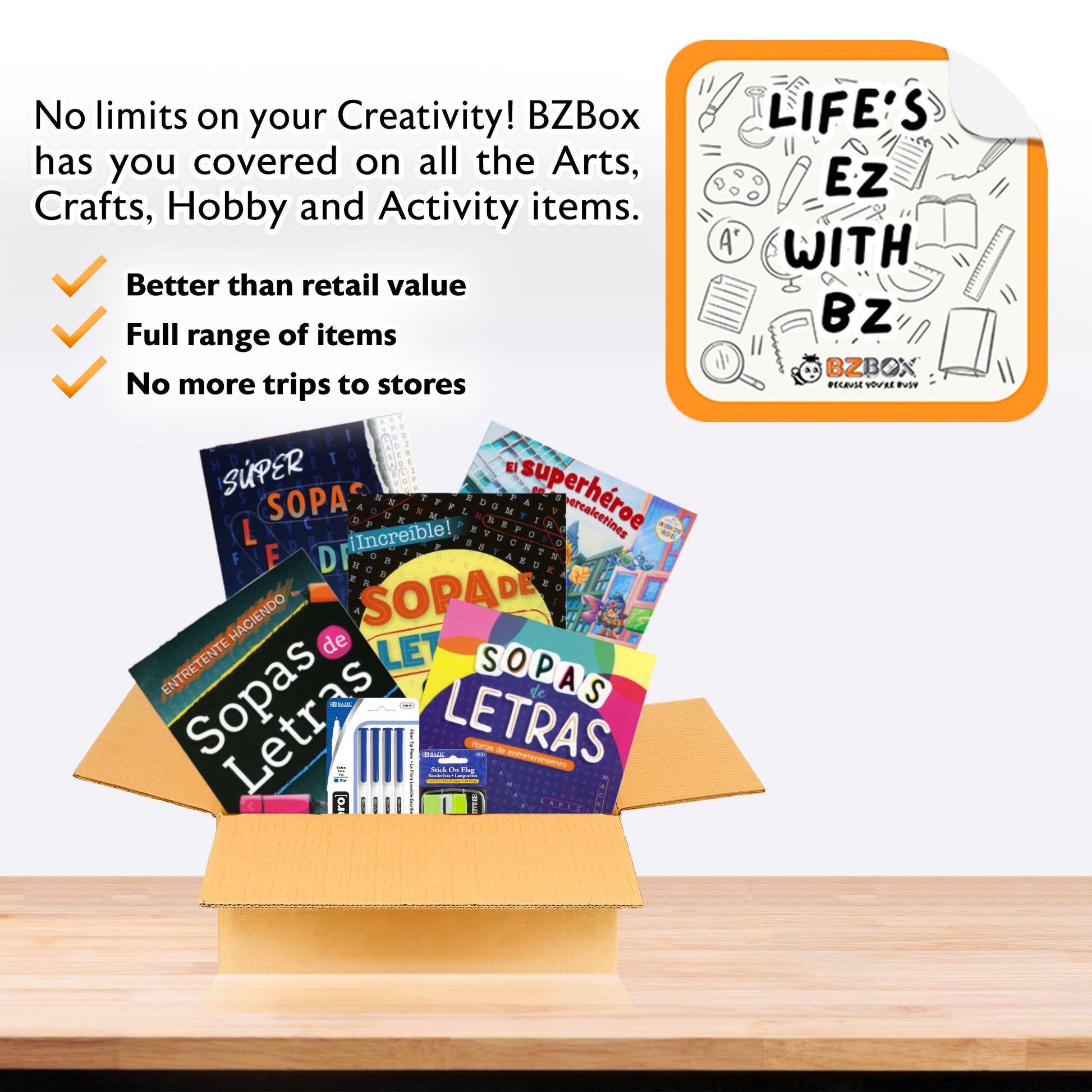 Spanish Puzzle and Activity Books collection with bonus storybooks, 18 items, PLUS