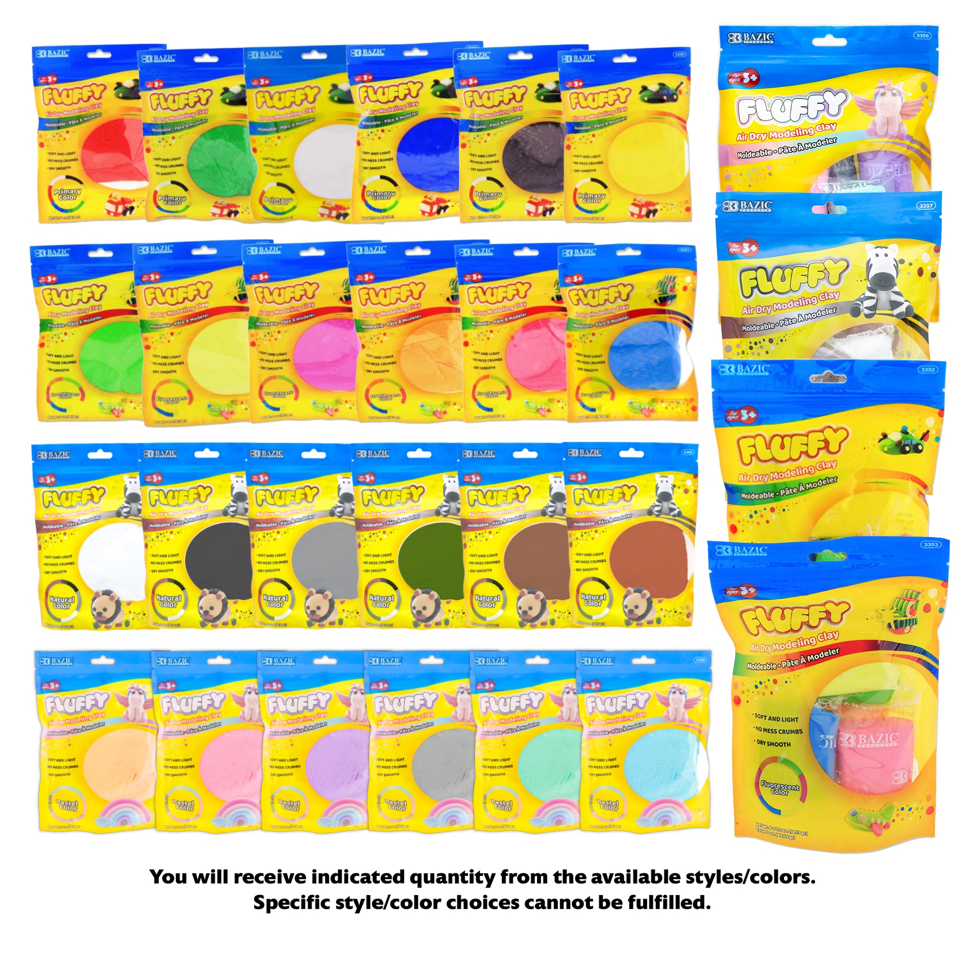 Kids Activity Air Dry Clays Variety Bundle, 28 items, PLUS