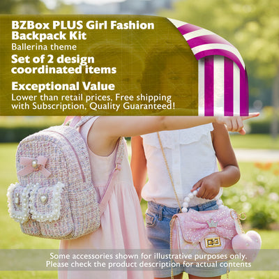 Seasonal Girl Fashion Backpack Kit, Ballerina, 2 Items, PLUS