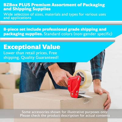 Premium Assortment of Packaging and Shipping supplies, 8 items, PLUS