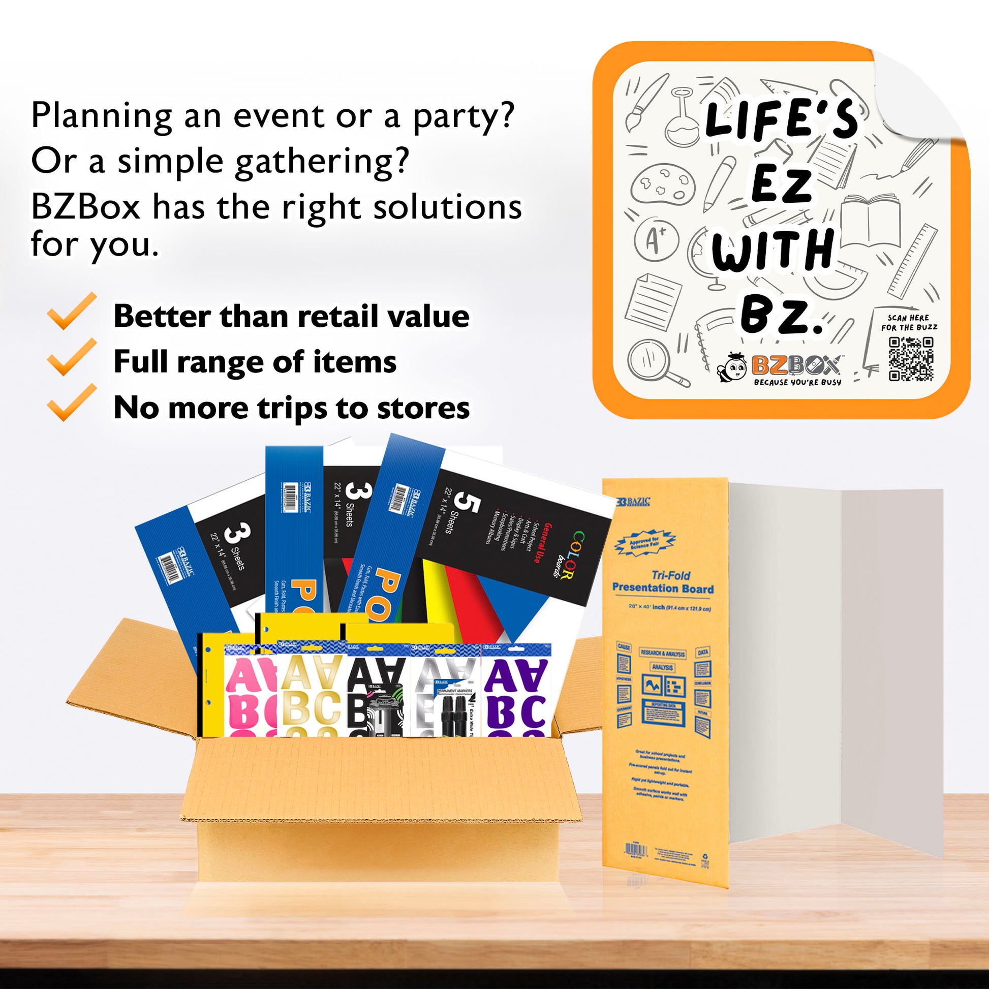 Signage and Posters Kit, For Special Events and Projects, 15 items, PLUS