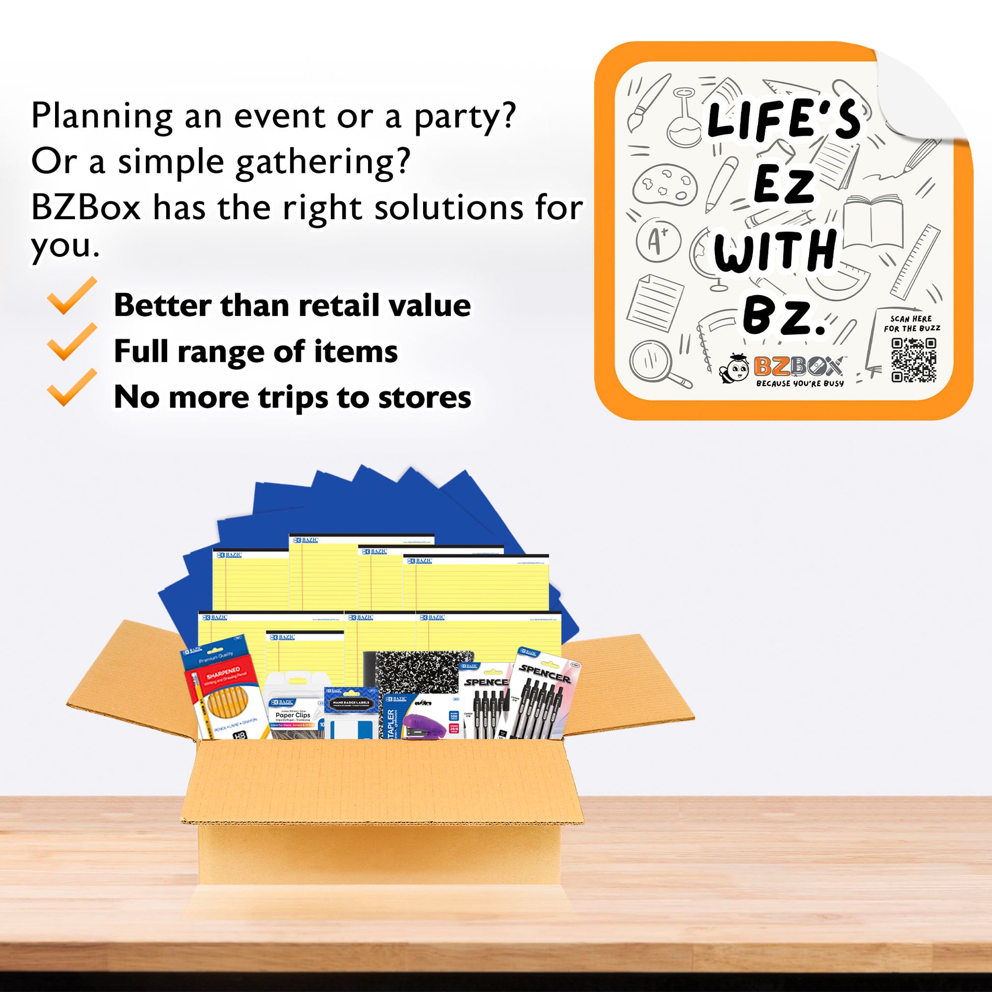 Workshop & Seminar Supply Kit for 8, 23 items, PLUS