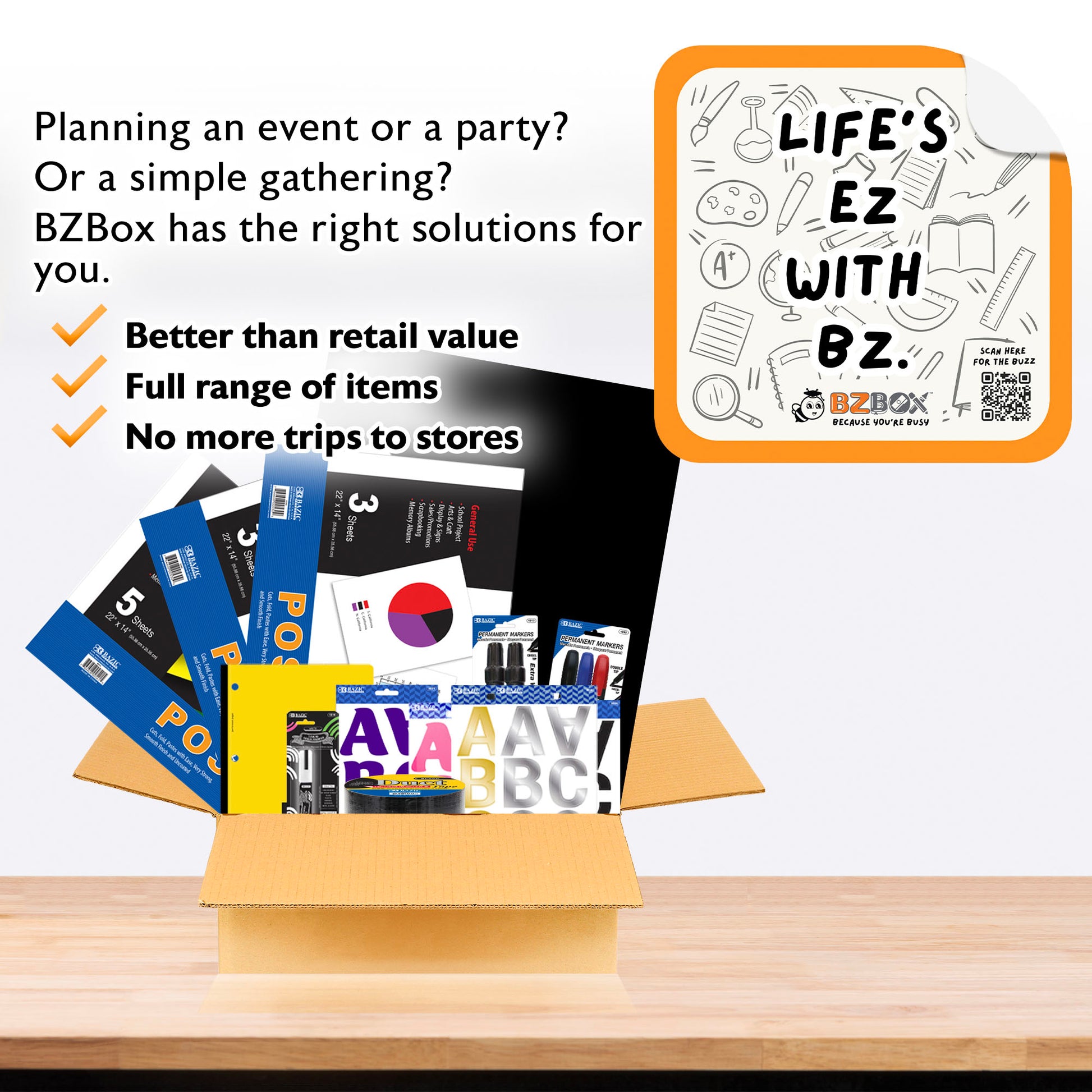 Fans and Supporters Signage Kit, 16 Items, PLUS