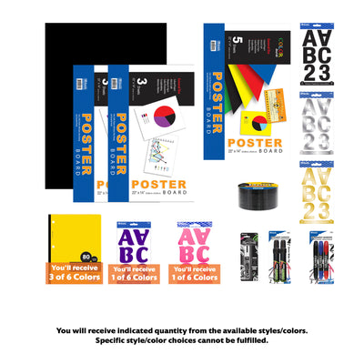 Fans and Supporters Signage Kit, 16 Items, PLUS