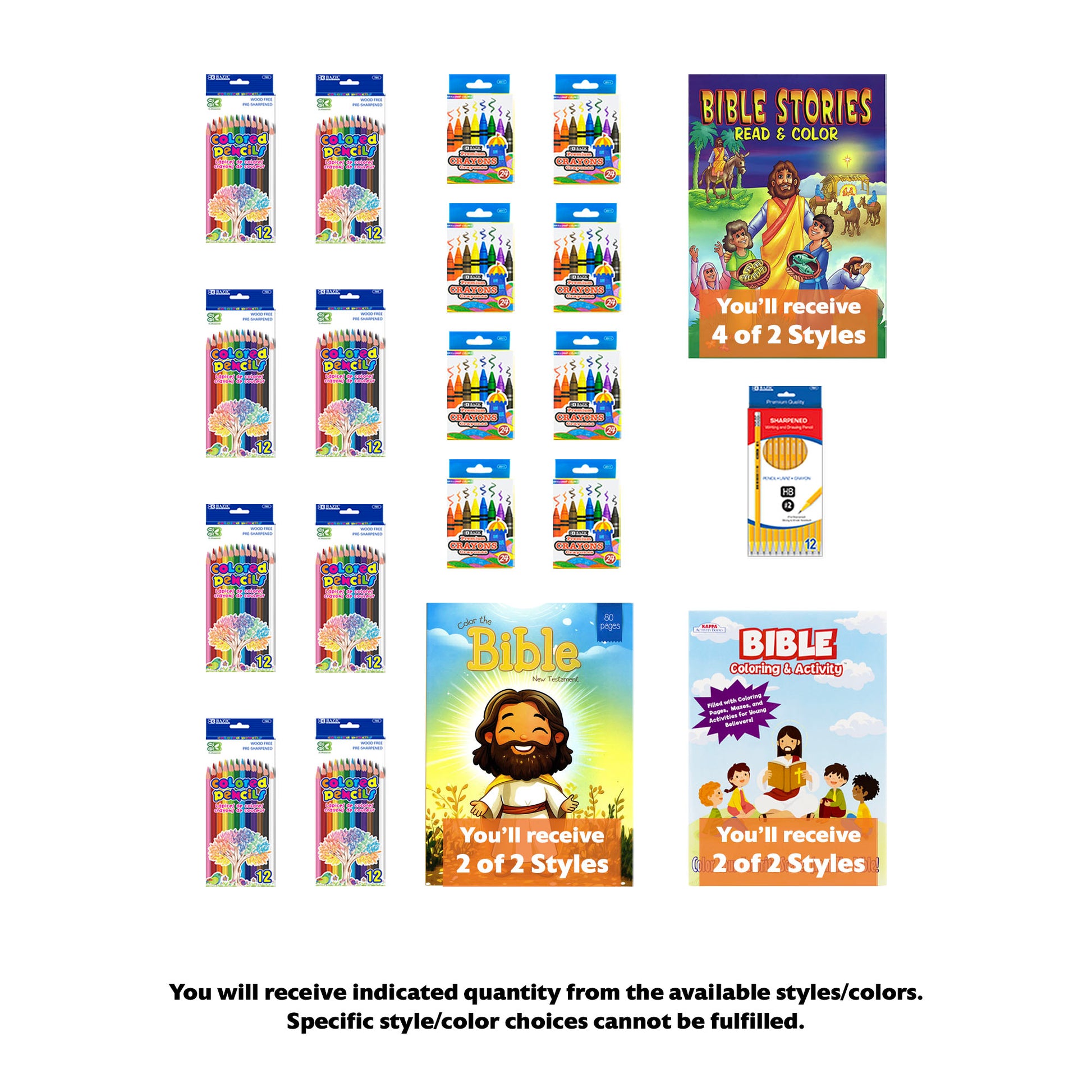 Sunday School Activity Kit for 8, 25 Items, PLUS - BZBox