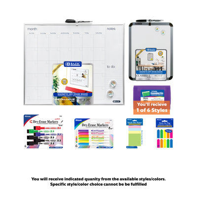 Home Dry Erase Calendar and Board Combo with Markers, Plus