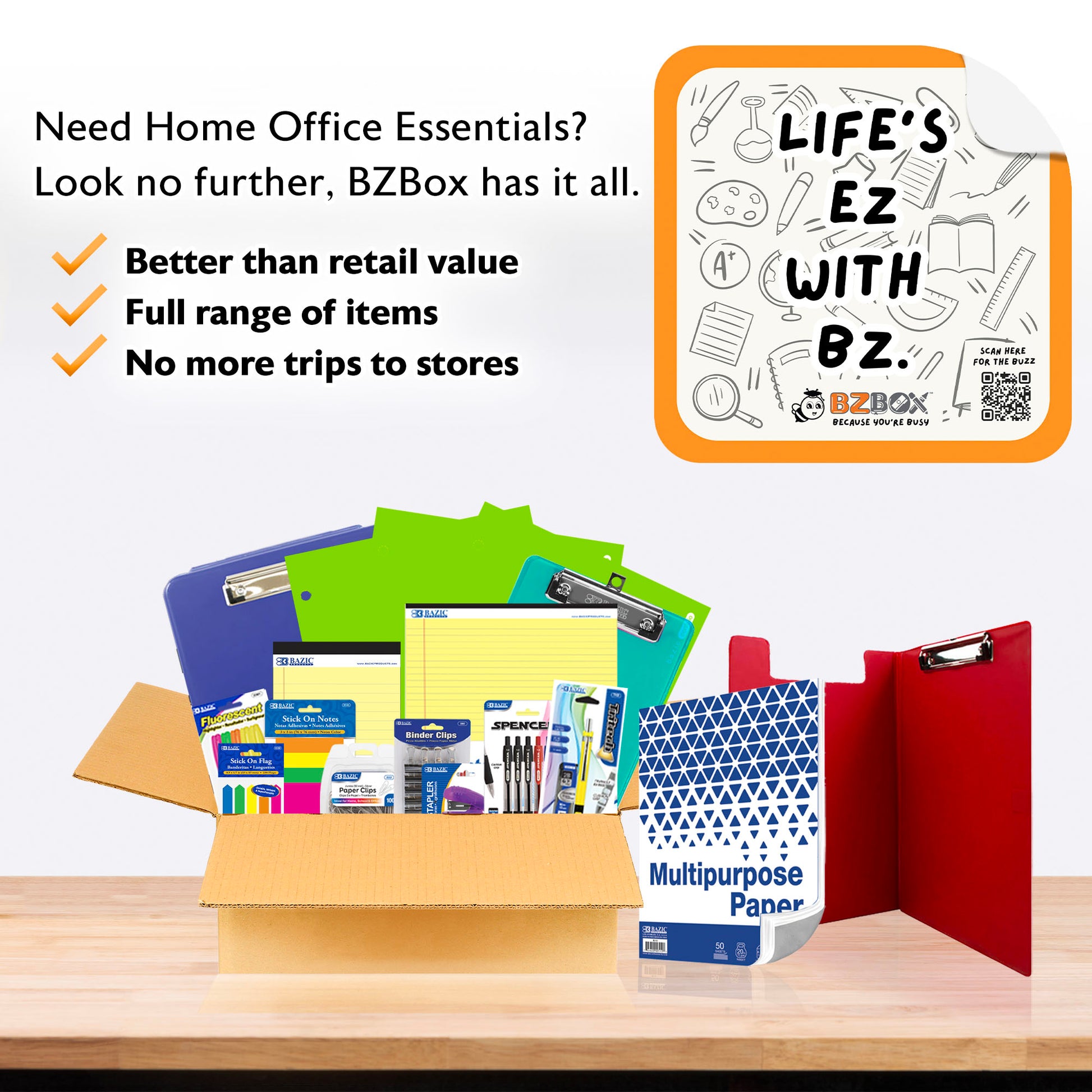 Storage Clipboard and Accessories Kit, 18 items, PLUS