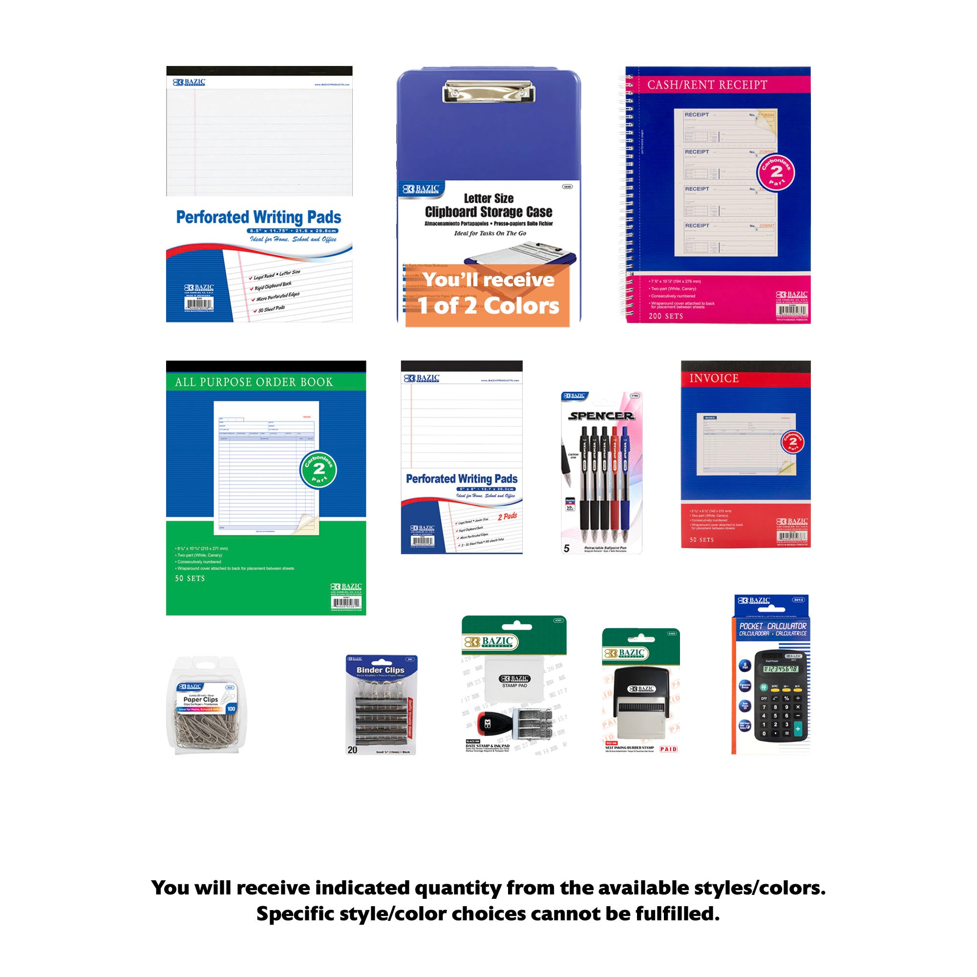 Small Business Forms and Business Supplies Kit, 12 items, PLUS