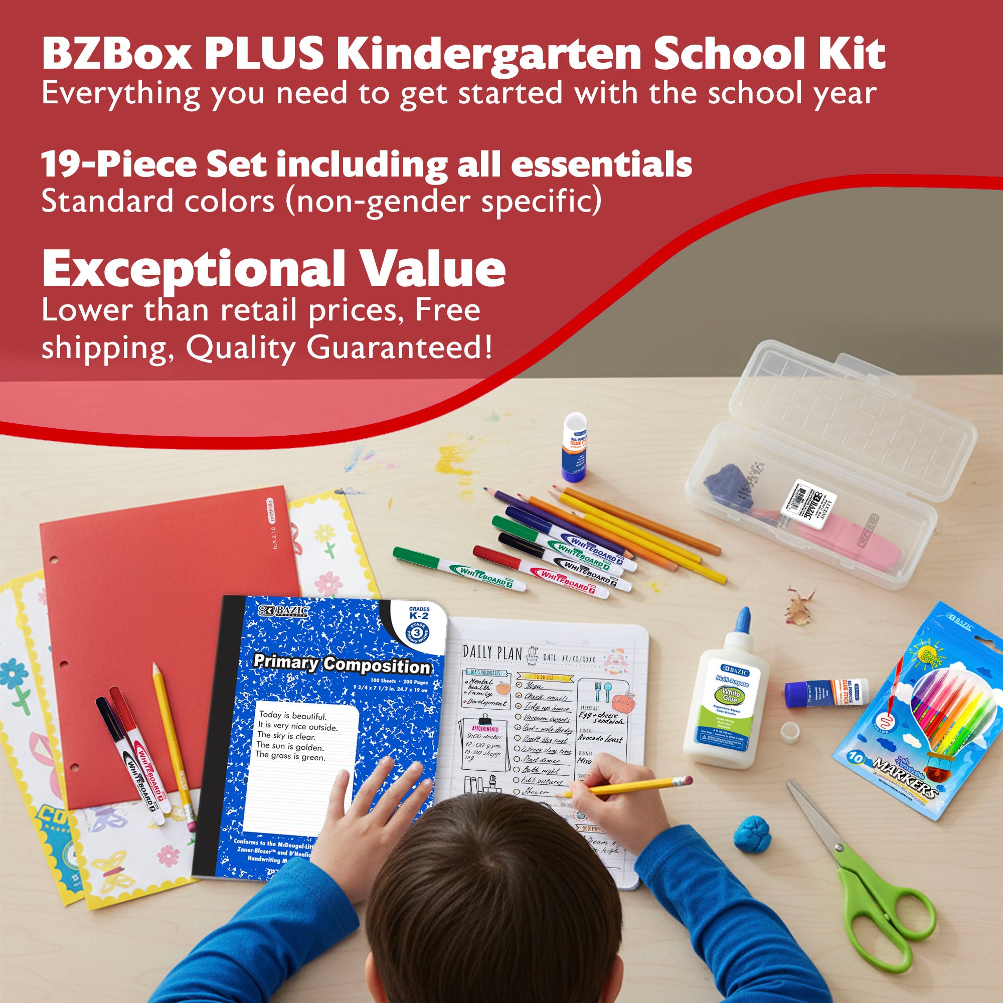 Back to School Kit, Kindergarten, Std, Plus, US