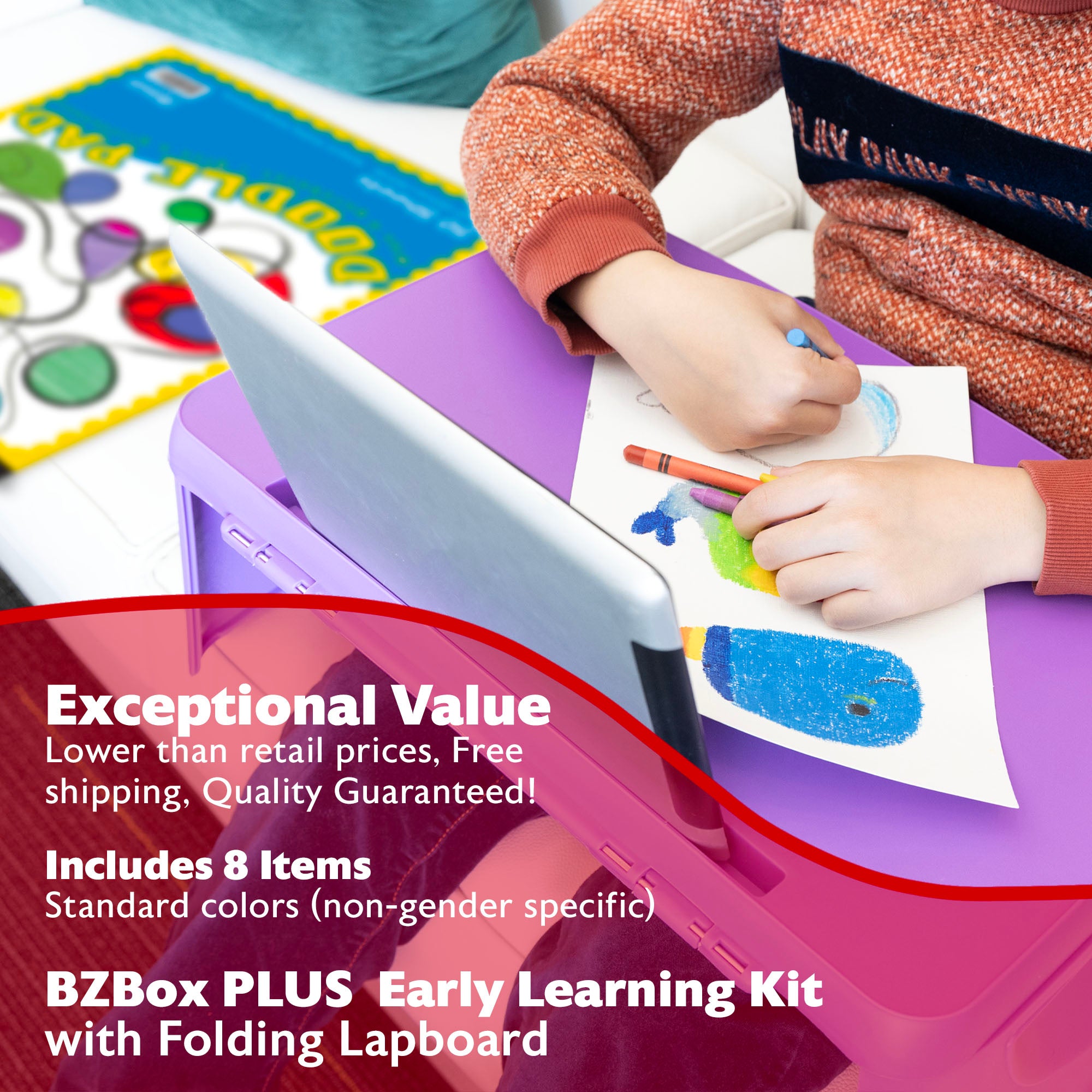 Early Learning Kit, with Folding Lapboard,  8 items, Plus