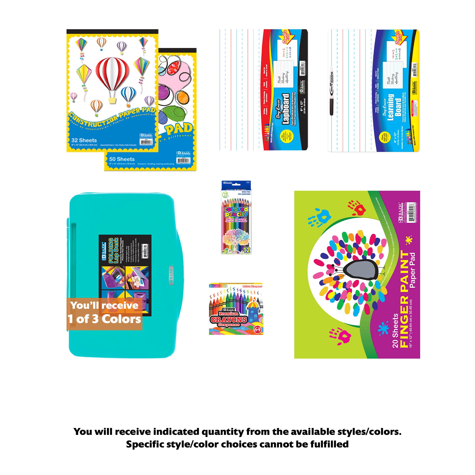 Early Learning Kit, with Folding Lapboard,  8 items, Plus