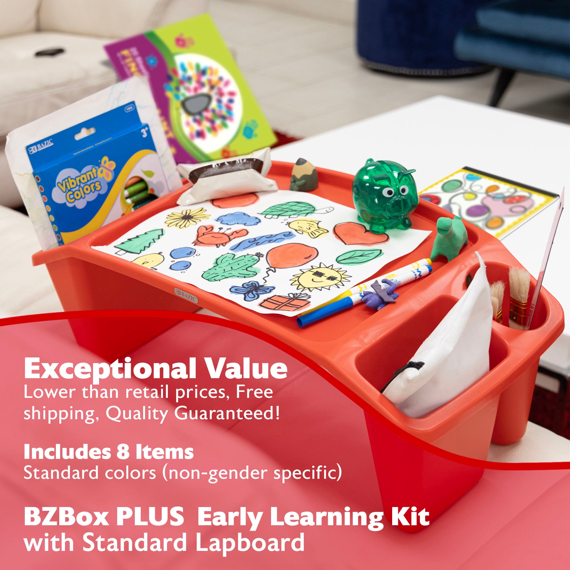 Early Learning Kit, with Standard Lapboard,  8 items, Plus