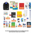 Elementary school back to school kit by BZ, including supplies for standard students, with notebooks, pencils, and stationery.