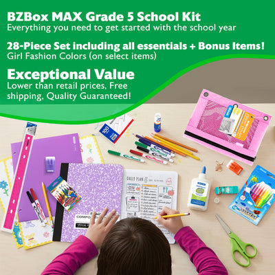 Back to School Kit, Grade 5, Girl, Max, US