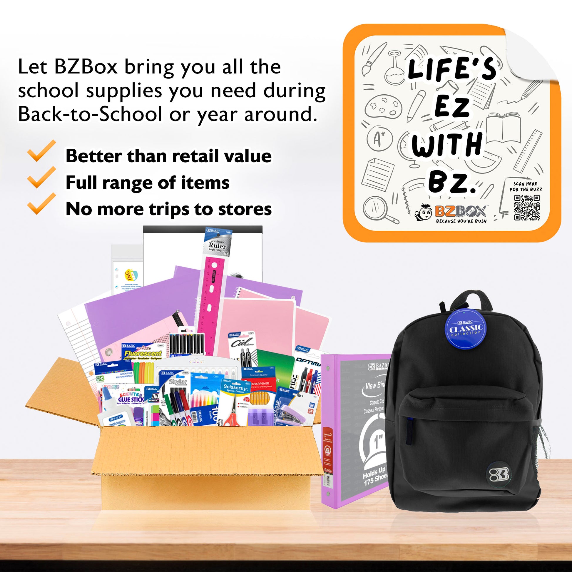 Back to School Kit, Grade 6, Girl, Max, US