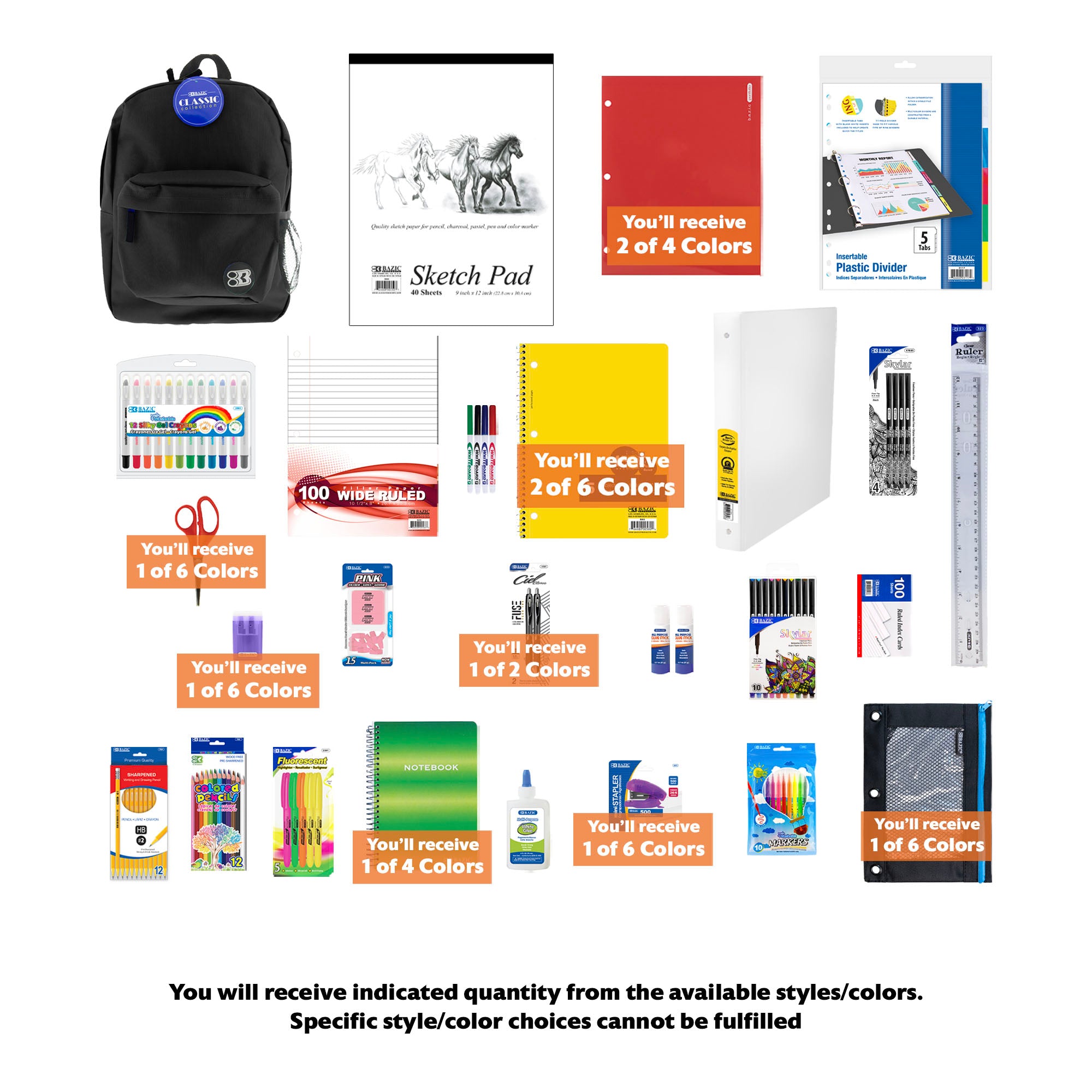 Back to School Kit, Grade 6, Std, Max, US