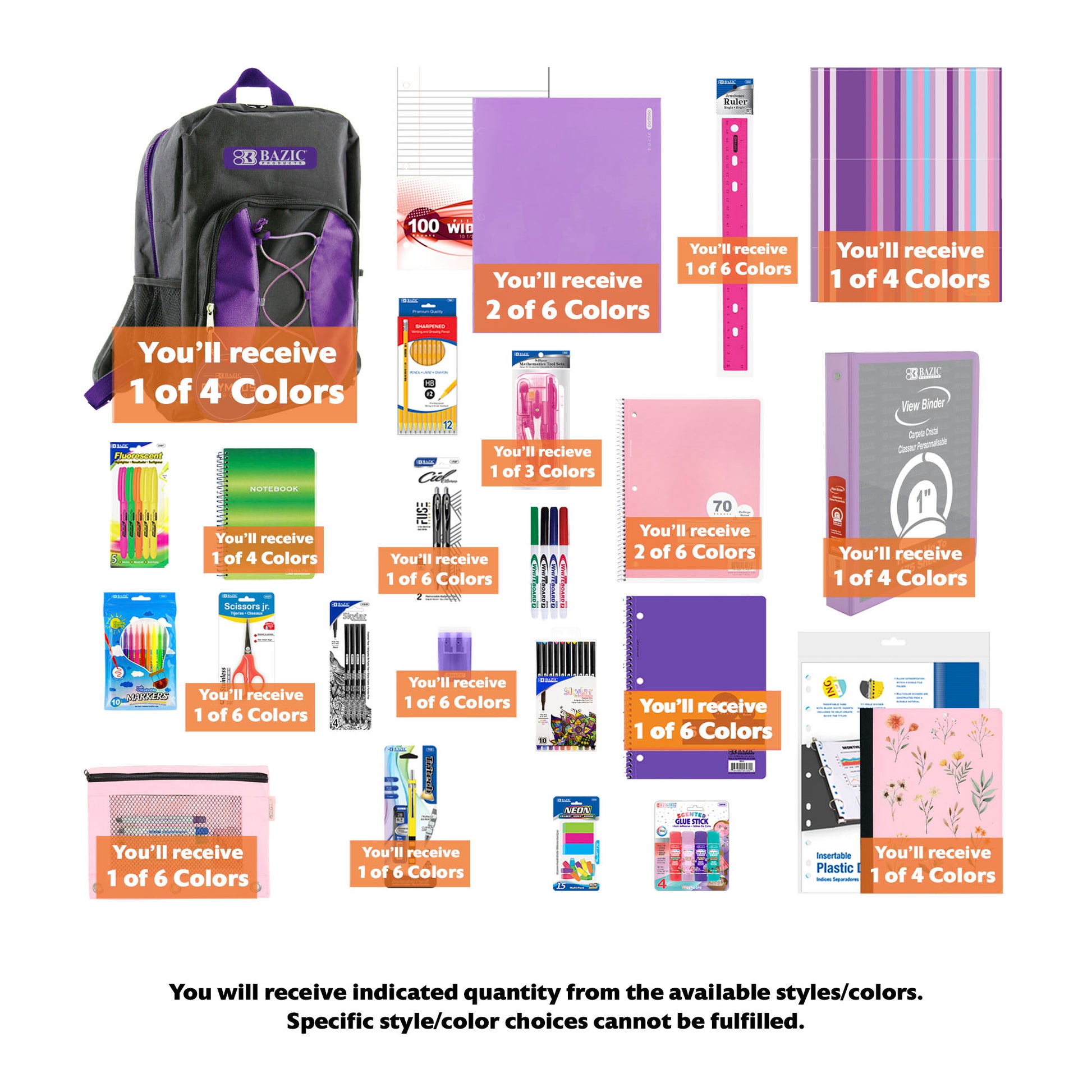 Back to School Kit, Grade 7, Girl, Max, US