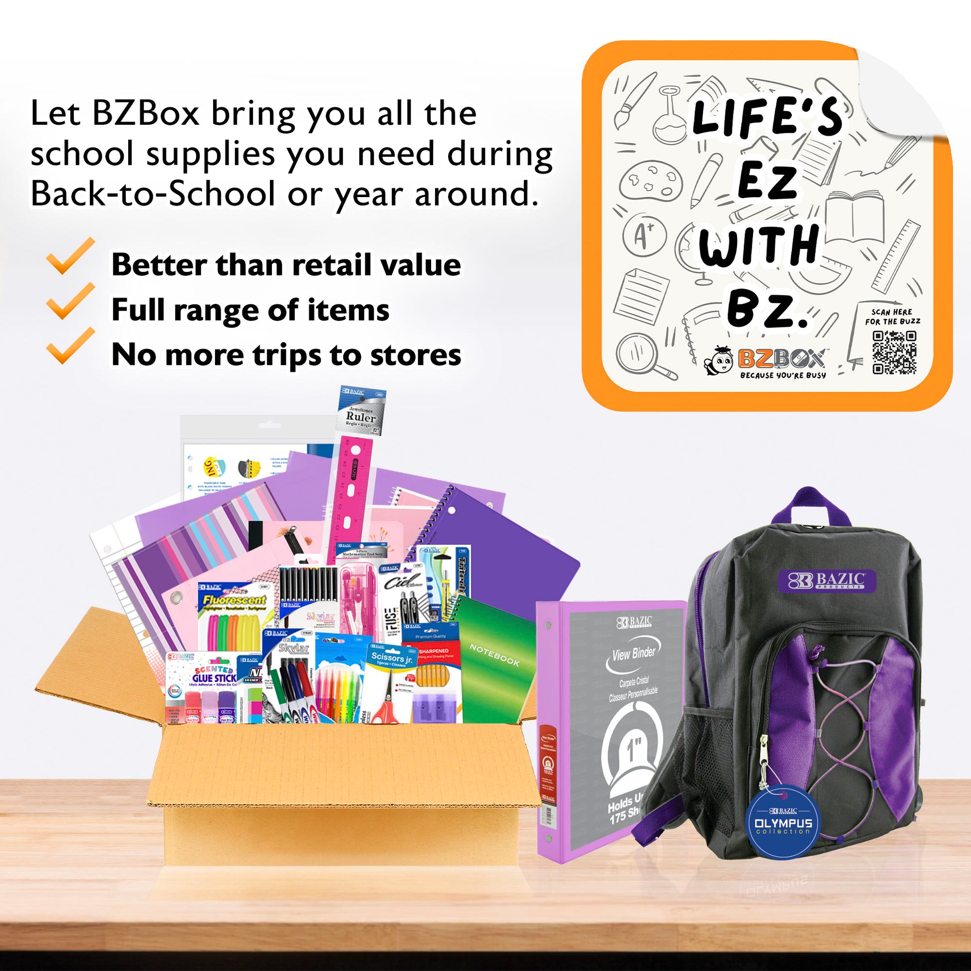 Back to School Kit, Grade 7, Girl, Max, US