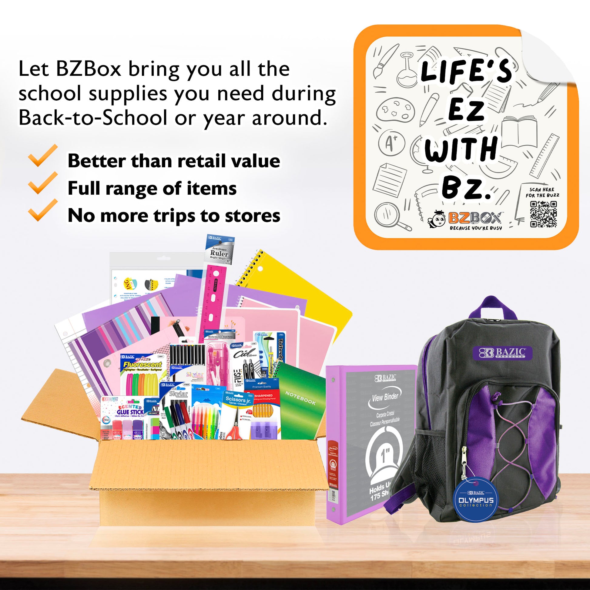 Back to School Kit, Grade 8, Girl, Max, US