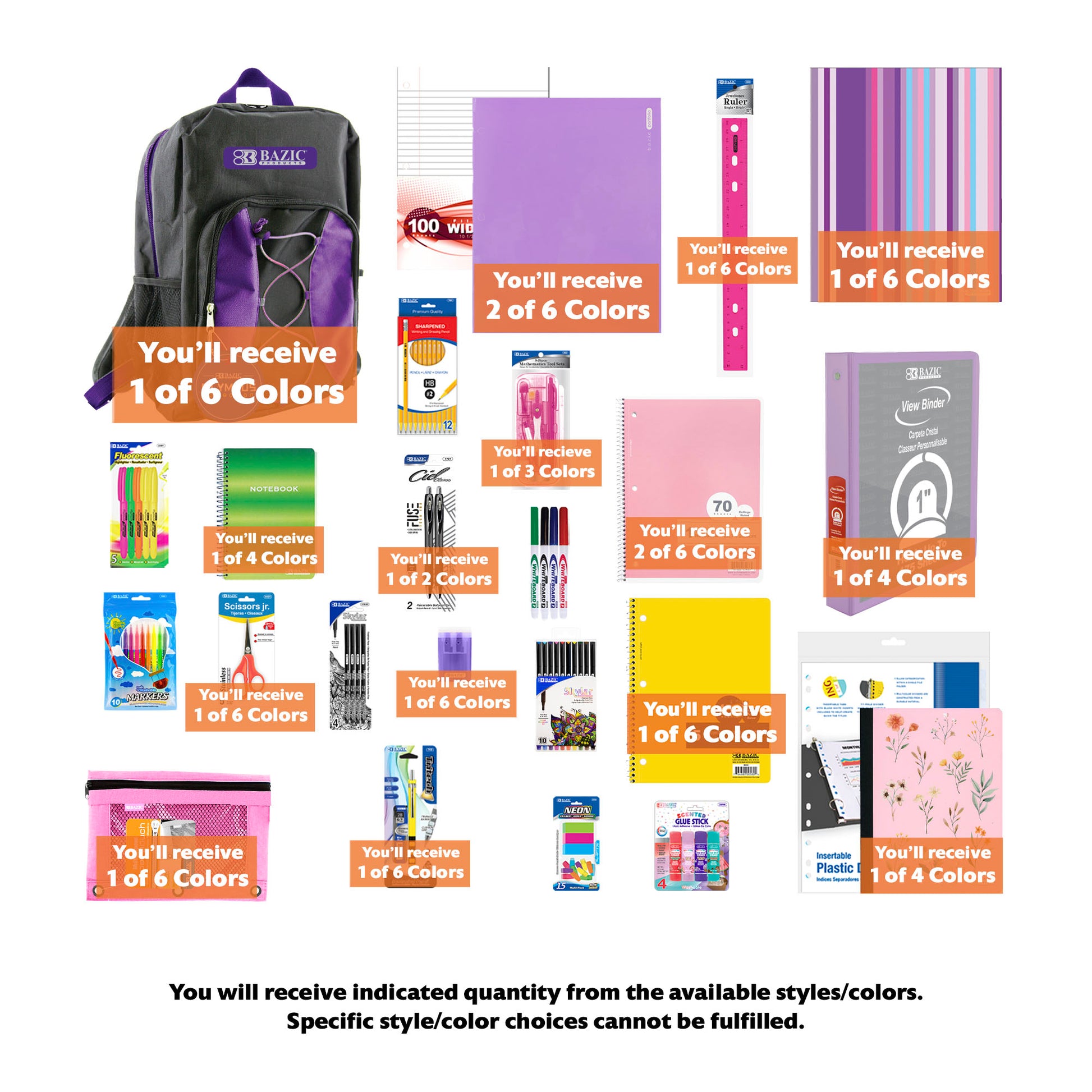 Back to School Kit, Grade 8, Girl, Max, US