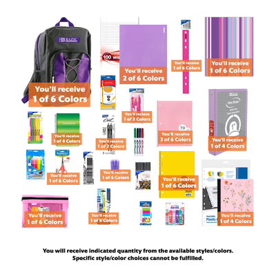 Back to School Kit, Grade 8, Girl, Max, US