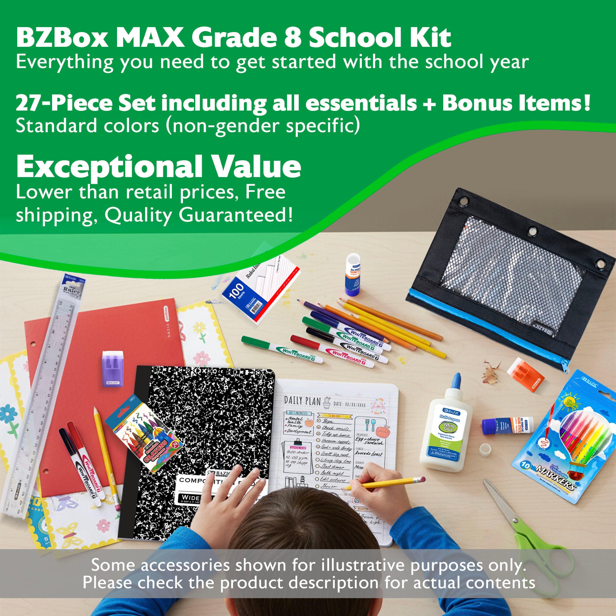 Back to School Kit, Grade 8, Std, Max, US