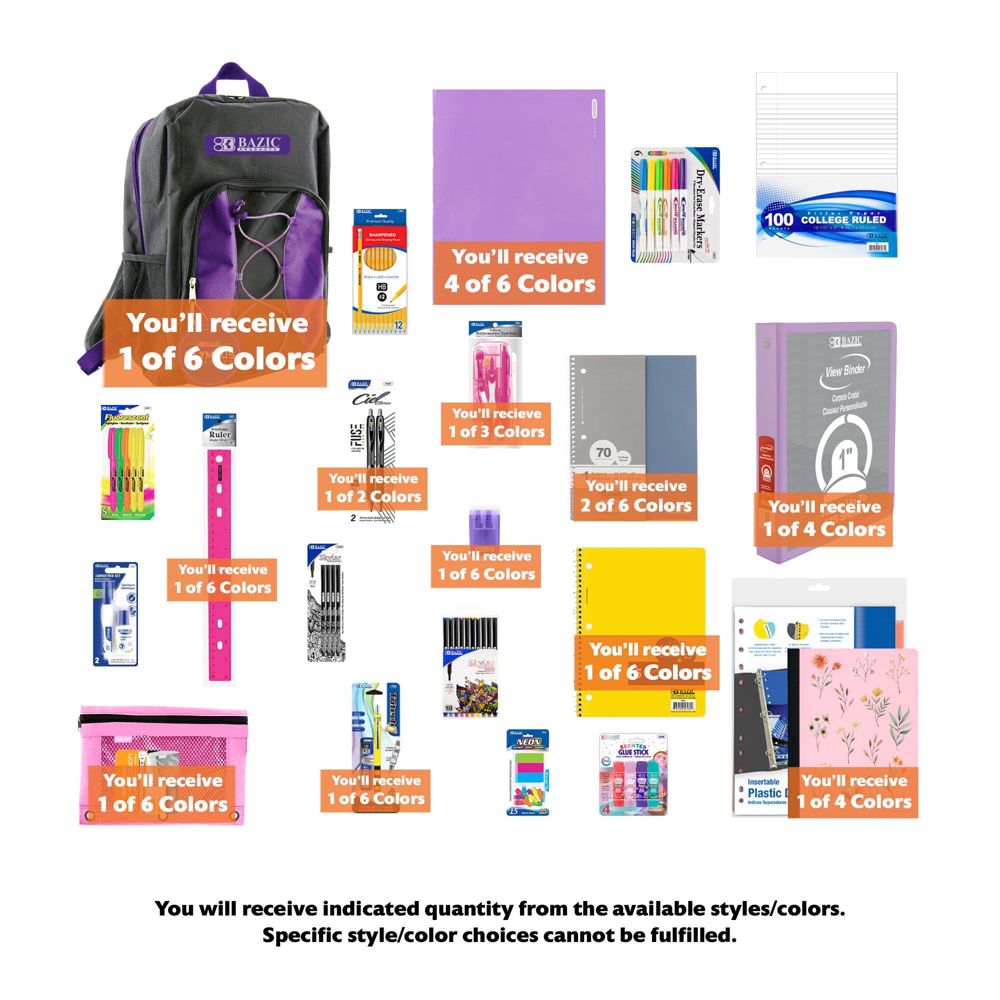 Back to School Kit, Grade 9, Girl, Max, US