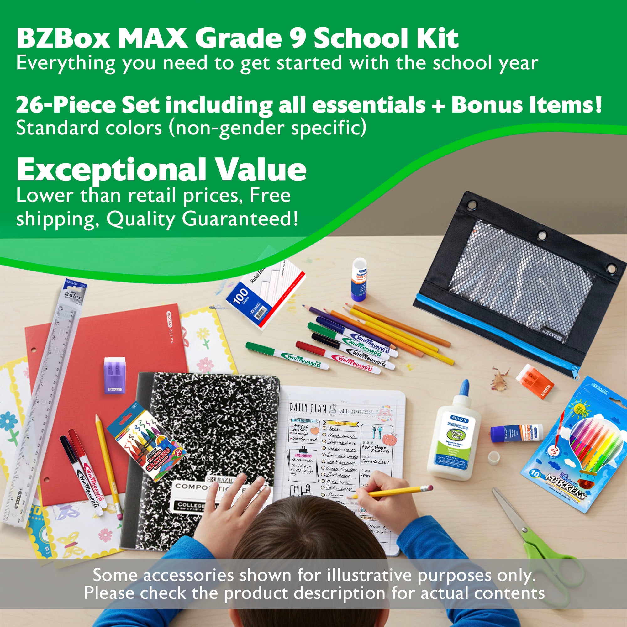 Back to School Kit, Grade 9, Std, Max, US